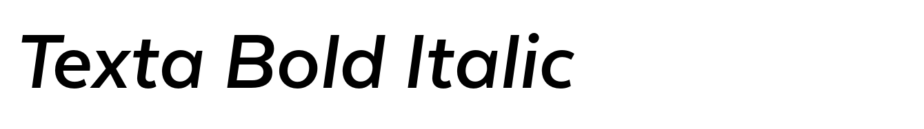 Texta Bold Italic